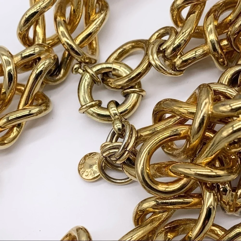 J. Crew Gold Interlocking Link Necklace